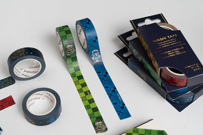 Paperblanks Ravenclaw/Slytherin Washi Tape Washi Tape – Pack of 2 – design detail