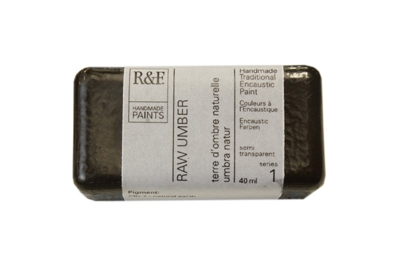 R&F Encaustic Paint 40ml – Raw Umber