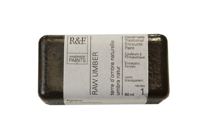 R&F Encaustic Paint 40ml – Raw Umber