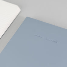 VENT Make a Mark A5 Recycled Leather Lined Notebook – Dusty Blue
