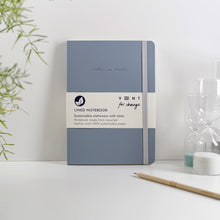 VENT Make a Mark A5 Recycled Leather Lined Notebook – Dusty Blue