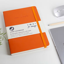 VENT Make a Mark A5 Recycled Leather Lined Notebook – Burnt Orange