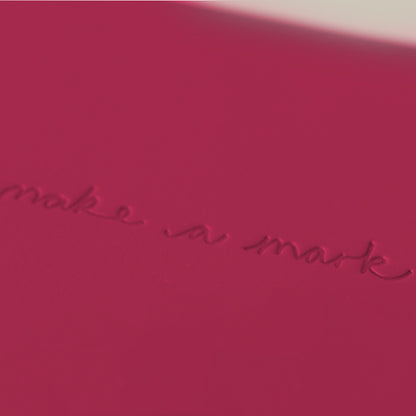 VENT Make a Mark A5 Recycled Leather Lined Notebook – Raspberry Pink