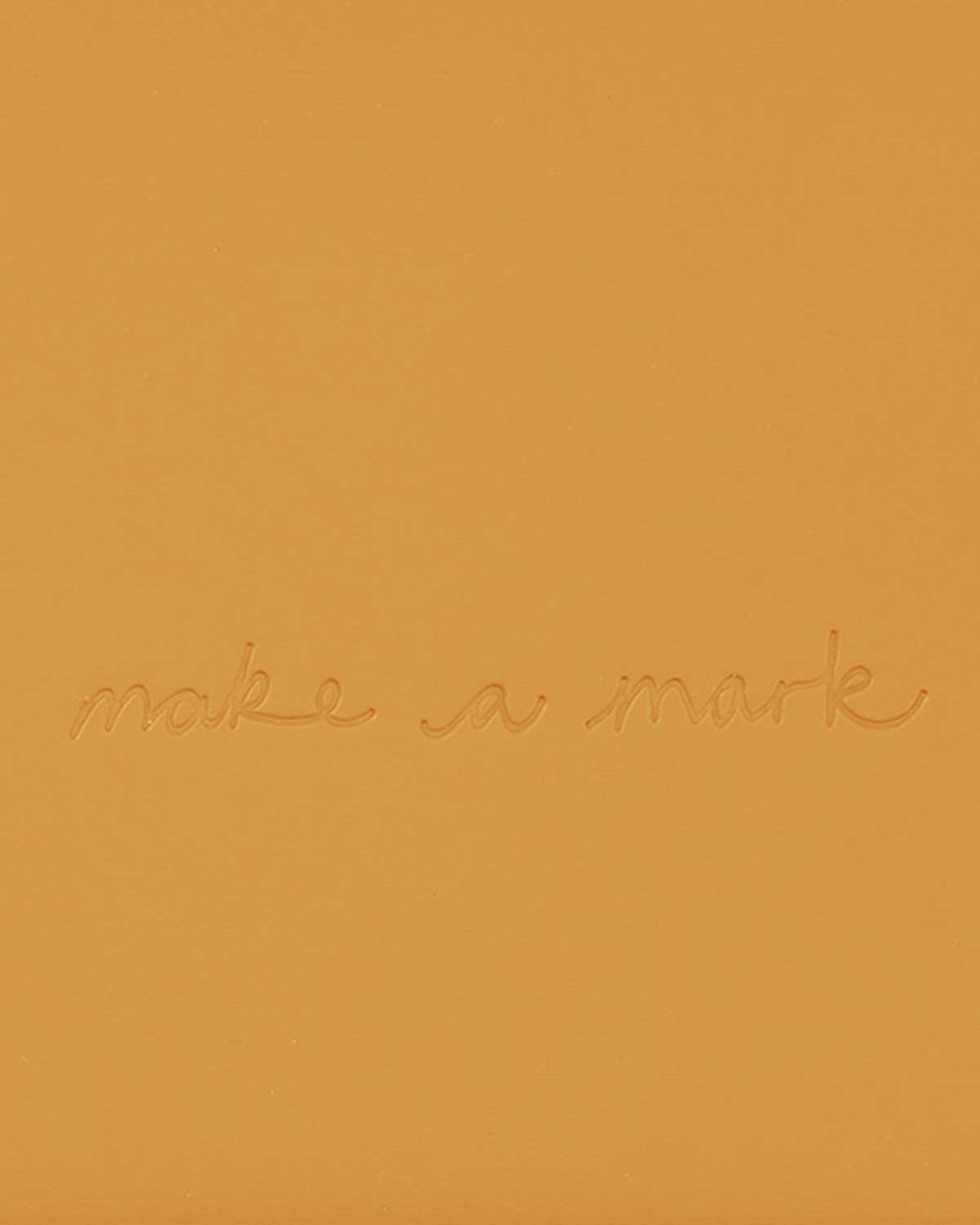 VENT Make a Mark A5 Recycled Leather Lined Notebook – Mustard Yellow