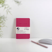 VENT Make a Mark A6 Recycled Leather Pocket Journal – Raspberry Pink