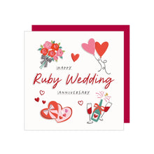 Ruby Wedding Anniversary Greetings Card