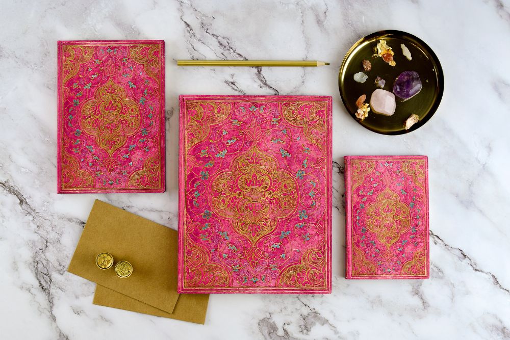 Paperblanks Rose Chronicles Midi Softback Flexi Journal – Lined, 176 Pages – design detail