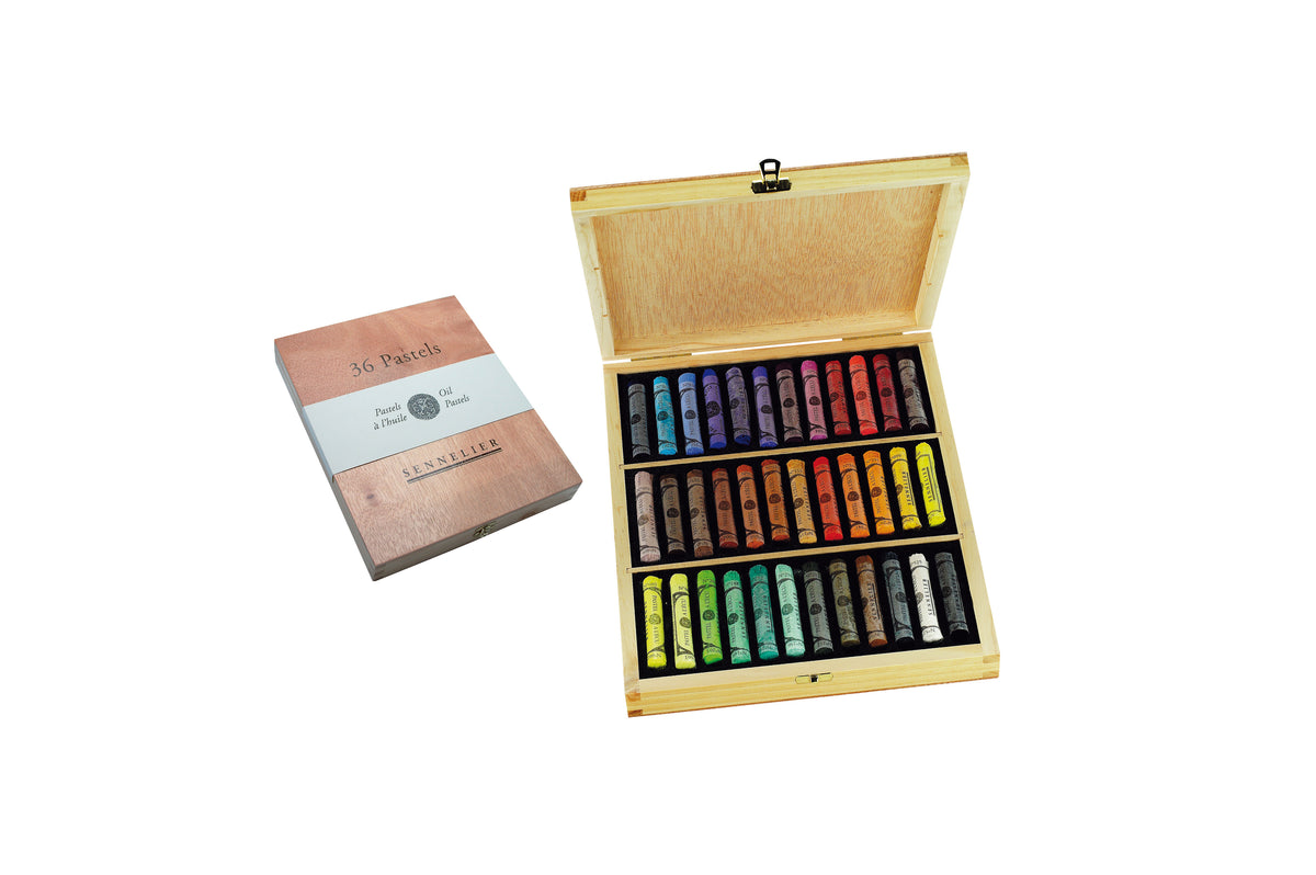 Sennelier Extra-Fine Soft Pastel Wooden Box Set – 36 Assorted