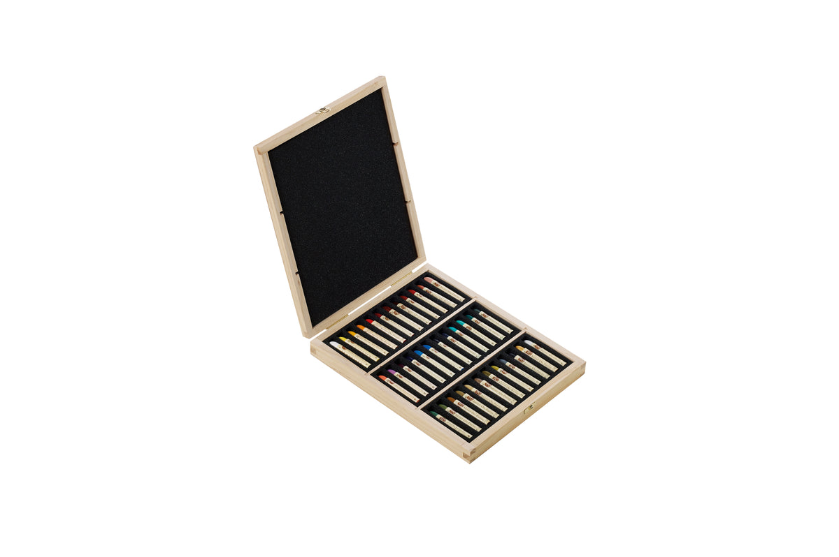 Sennelier Oil Pastel Wooden Box Set – 36 Assorted