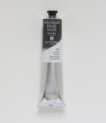 Sennelier Rive Gauche Fine Oil Colour 200ml – Ivory Black 755