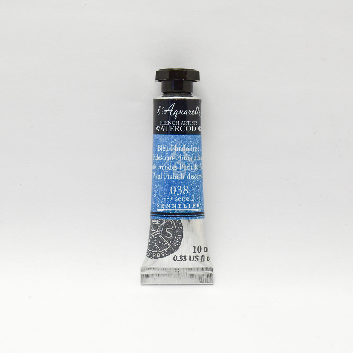 Sennelier Artist Watercolour 10ml Tube – Iridescent Phthalo Blue 038