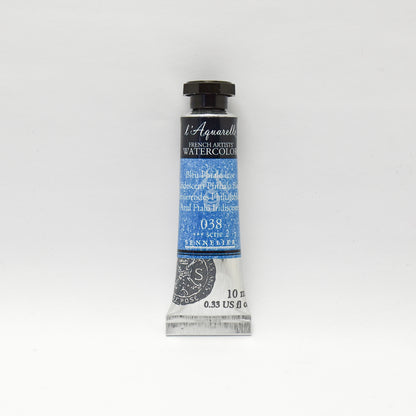 Sennelier Artist Watercolour 10ml Tube – Iridescent Phthalo Blue 038