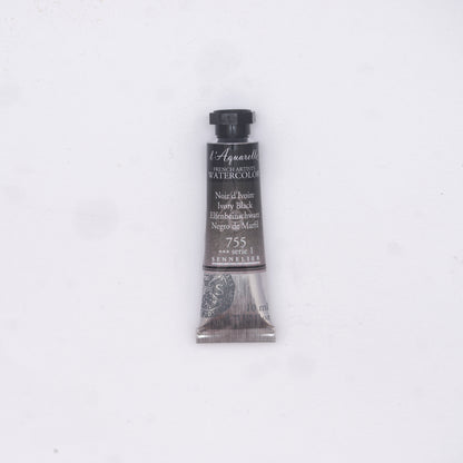 Sennelier Artist Watercolour 10ml Tube – Ivory Black 755