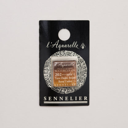 Sennelier Artist Watercolour Half Pan – Burnt Umber 202