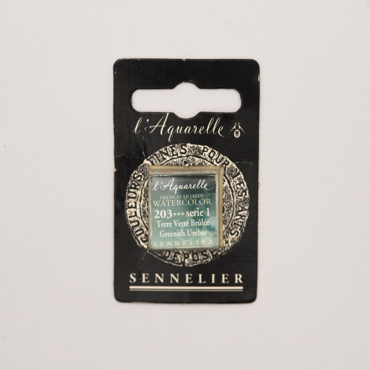 Sennelier Artist Watercolour Half Pan – Greenish Umber 203