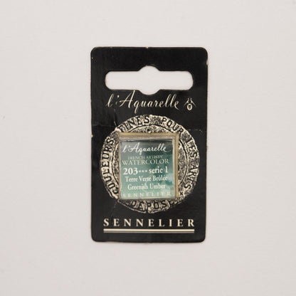 Sennelier Artist Watercolour Half Pan – Greenish Umber 203