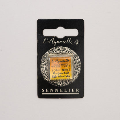 Sennelier Artist Watercolour Half Pan – Light Yellow Ochre 254