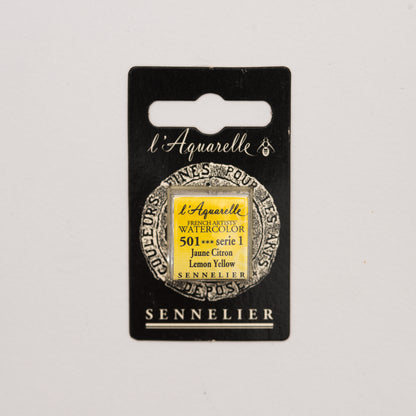Sennelier Artist Watercolour Half Pan – Lemon Yellow 501