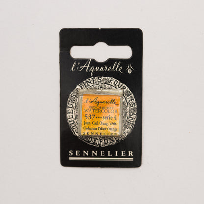 Sennelier Artist Watercolour Half Pan – Cadmium Yellow Orange 537