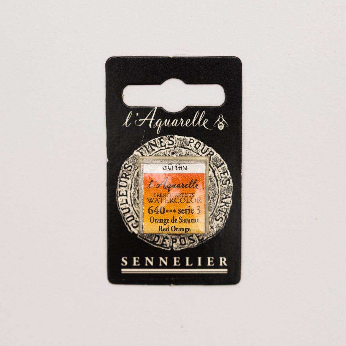 Sennelier Artist Watercolour Half Pan – Red Orange 640