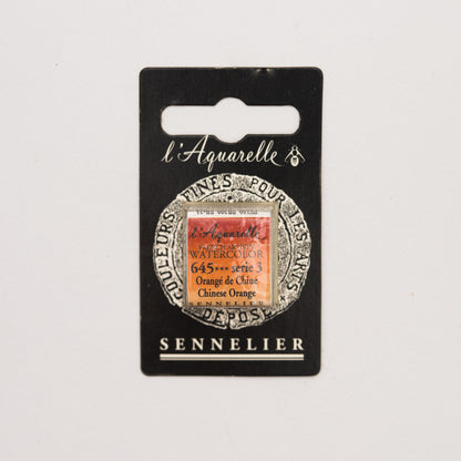 Sennelier Artist Watercolour Half Pan – Chinese Orange 645