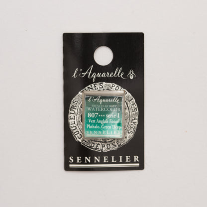 Sennelier Artist Watercolour Half Pan – Phthalo Green Deep 807