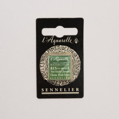 Sennelier Artist Watercolour Half Pan – Chromium Oxide Green 815