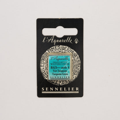 Sennelier Artist Watercolour Half Pan – Turquoise Green 843
