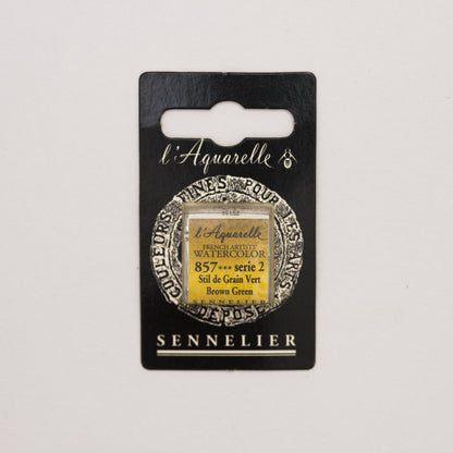 Sennelier Artist Watercolour Half Pan – Brown Green 857