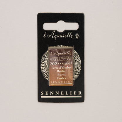 Sennelier Artist Watercolour Full Pan – Burnt Umber 202