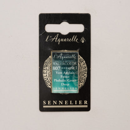 Sennelier Artist Watercolour Full Pan – Phthalo Green Deep 807
