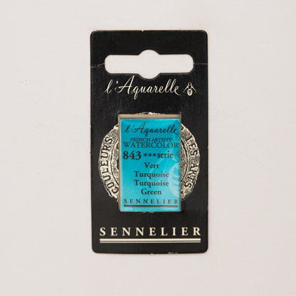 Sennelier Artist Watercolour Full Pan – Turquoise Green 843