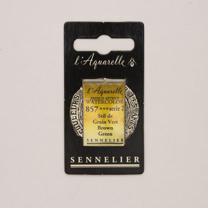 Sennelier Artist Watercolour Full Pan – Brown Green 857