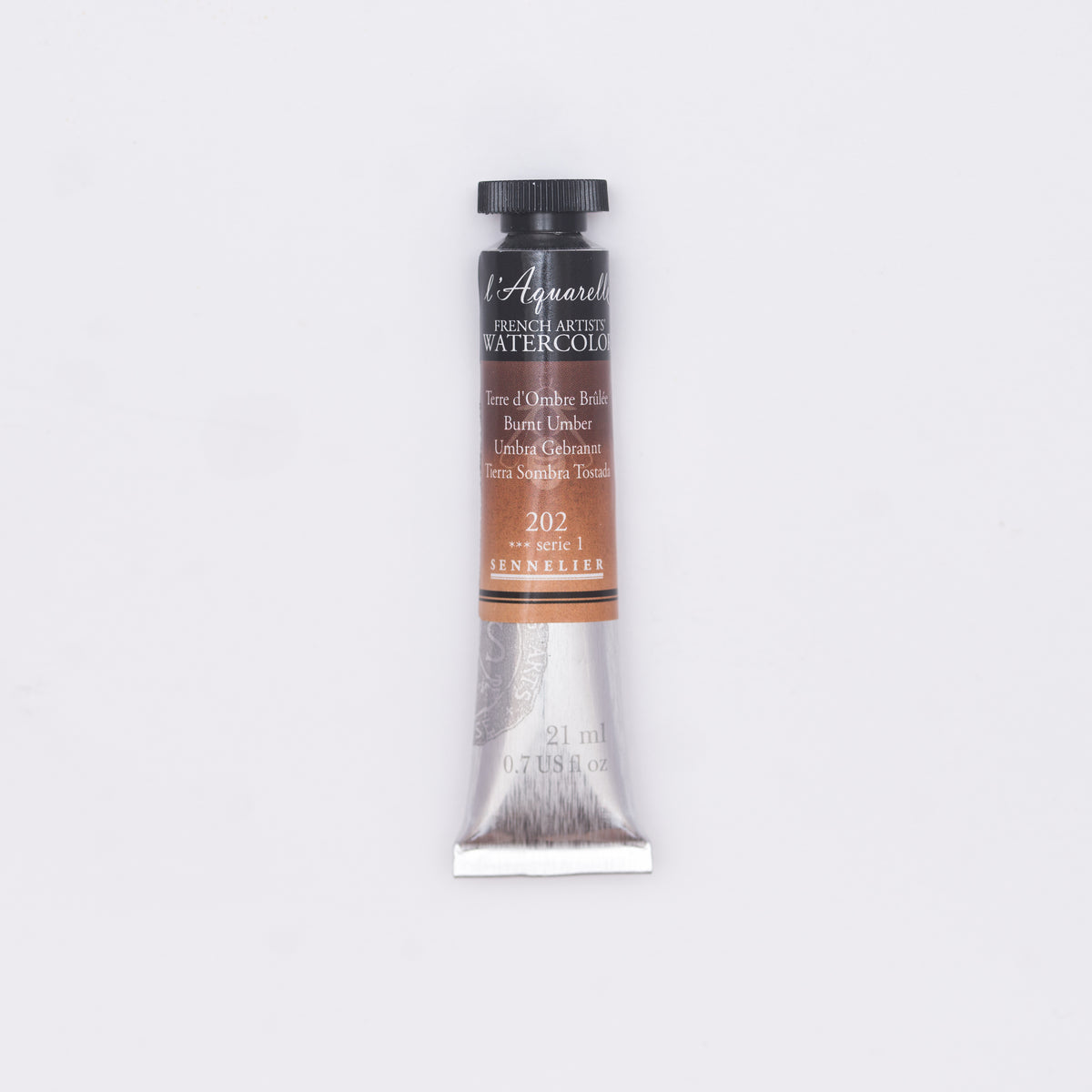 Sennelier Artist Watercolour 21ml Tube – Burnt Umber 202