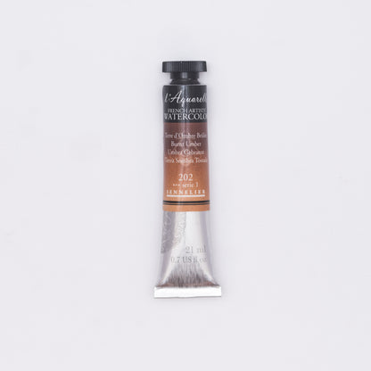 Sennelier Artist Watercolour 21ml Tube – Burnt Umber 202