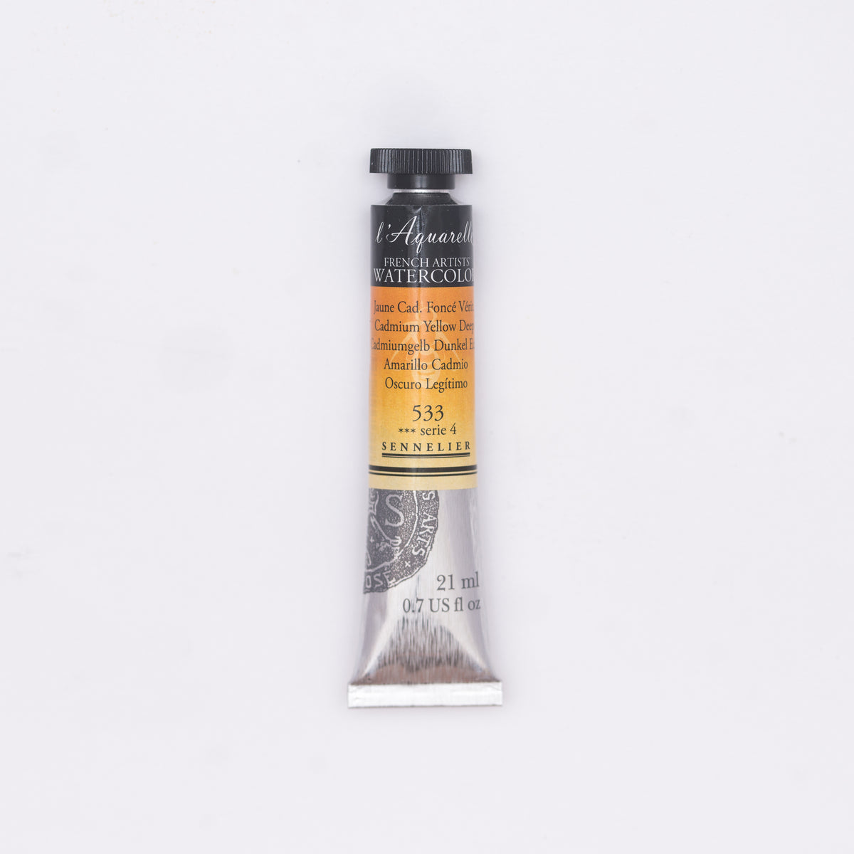 Sennelier Artist Watercolour 21ml Tube – Cadmium Yellow Deep 533