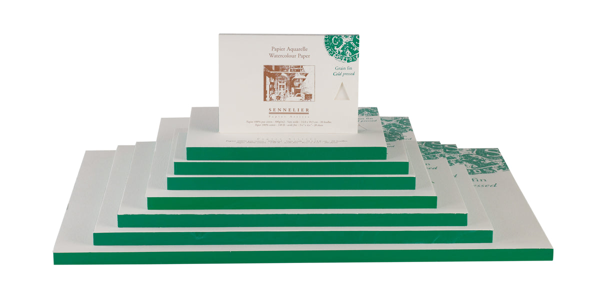 Sennelier Watercolour Paper Block 26 x 18cm, 20 Sheets – Cold Pressed