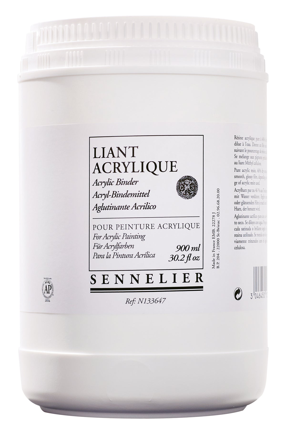 Sennelier Acrylic Binding Medium – 900ml