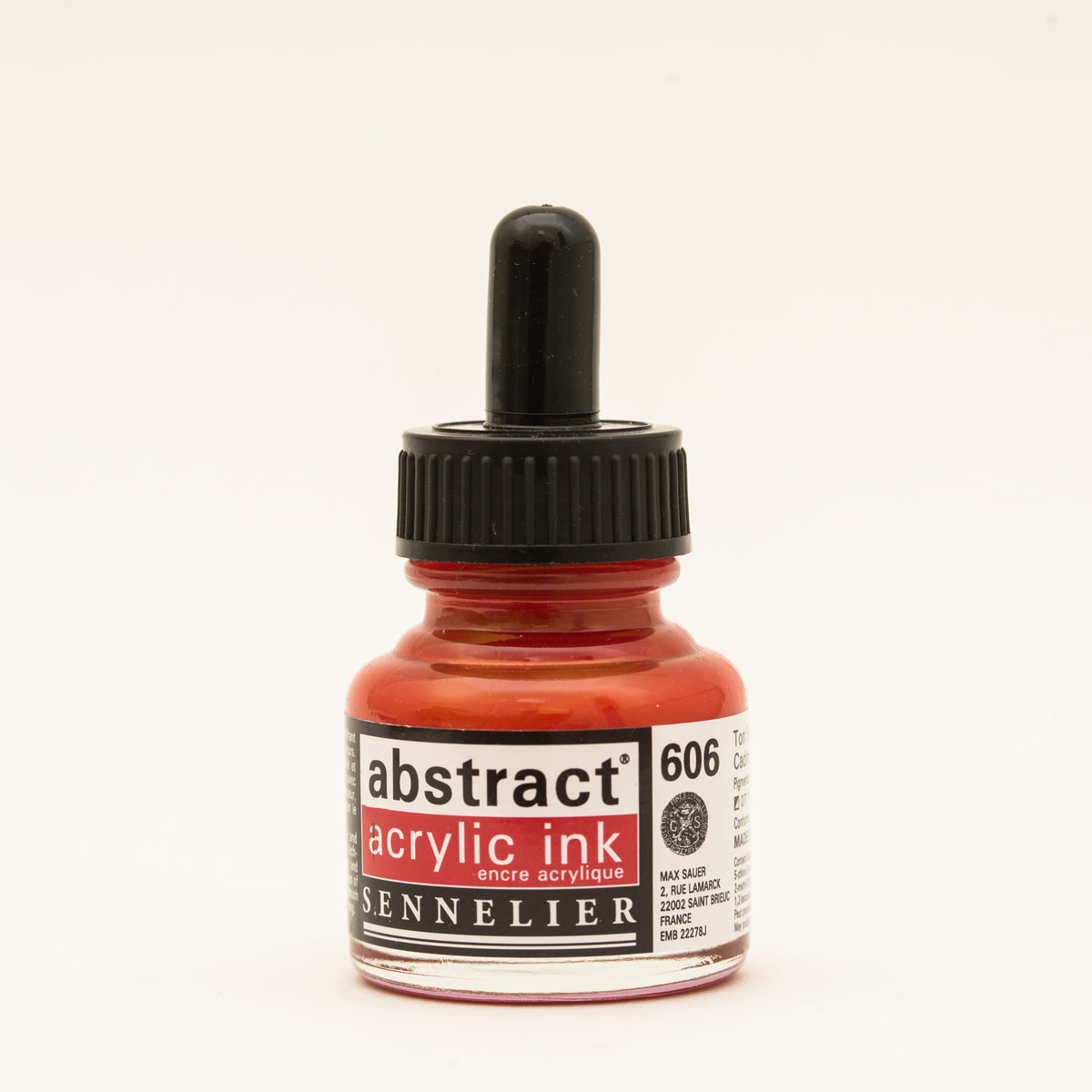 Sennelier Abstract Acrylic Ink 30ml – Cadmium Red Deep Hue 606