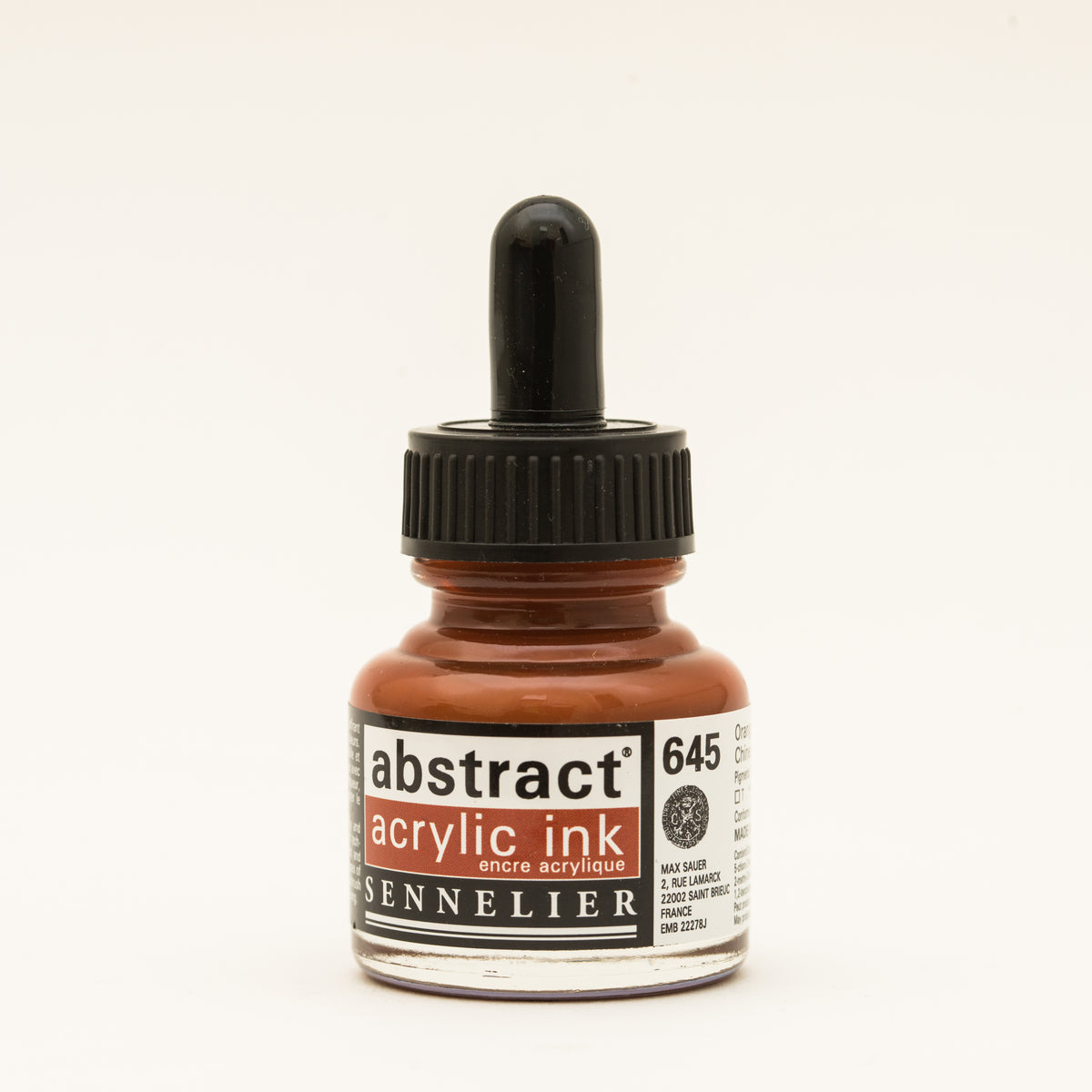 Sennelier Abstract Acrylic Ink 30ml – Chinese Orange 645