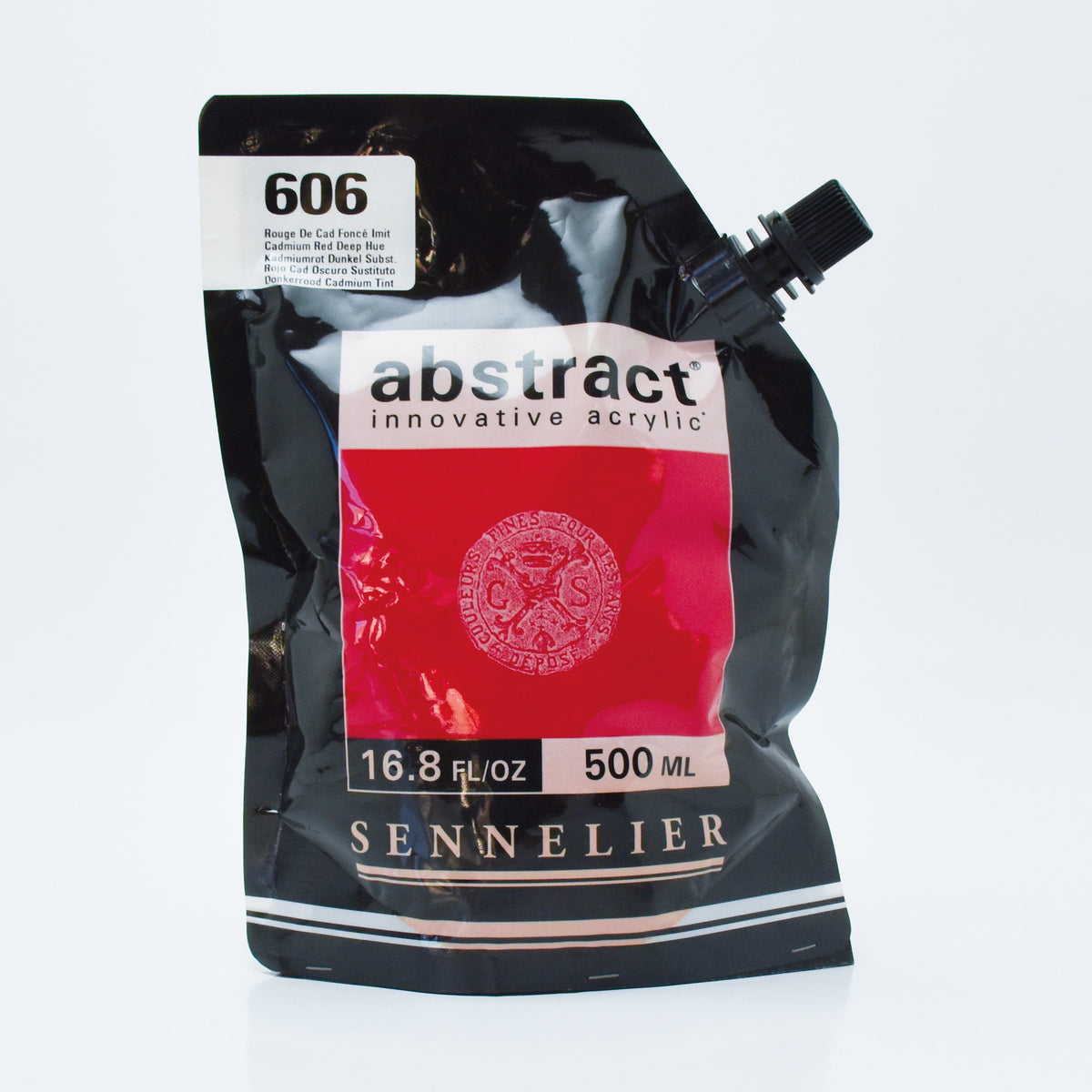 Sennelier Abstract Acrylic 500ml – Cadmium Red Deep Hue 606