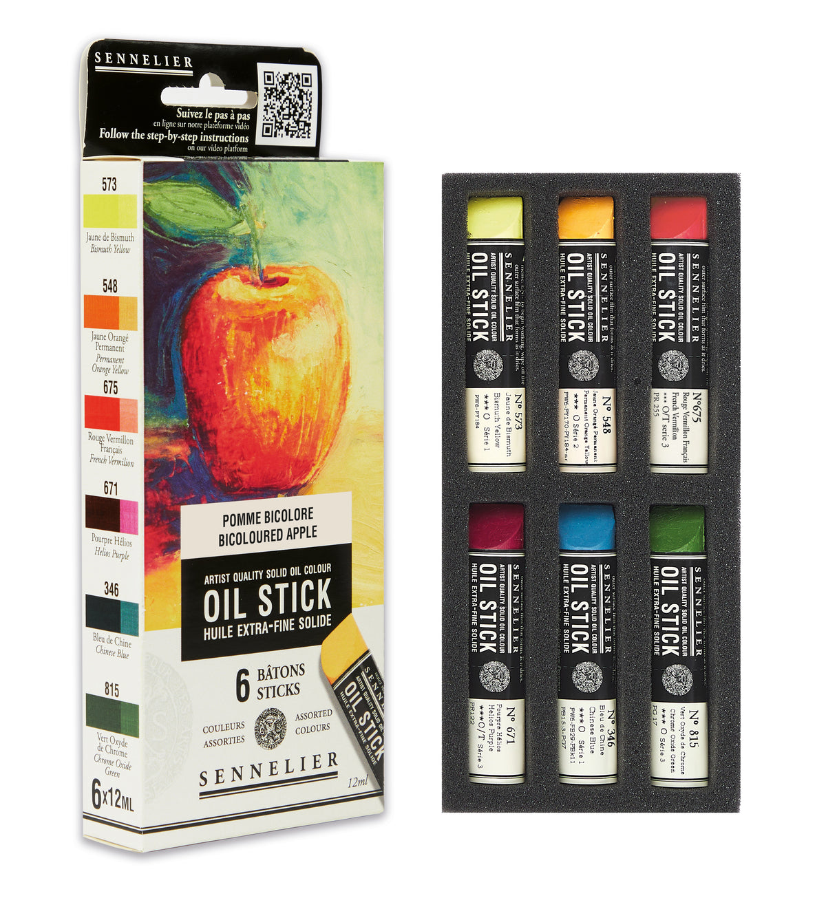 Sennelier Mini Oil Stick Set of 6 – Apple Still Life