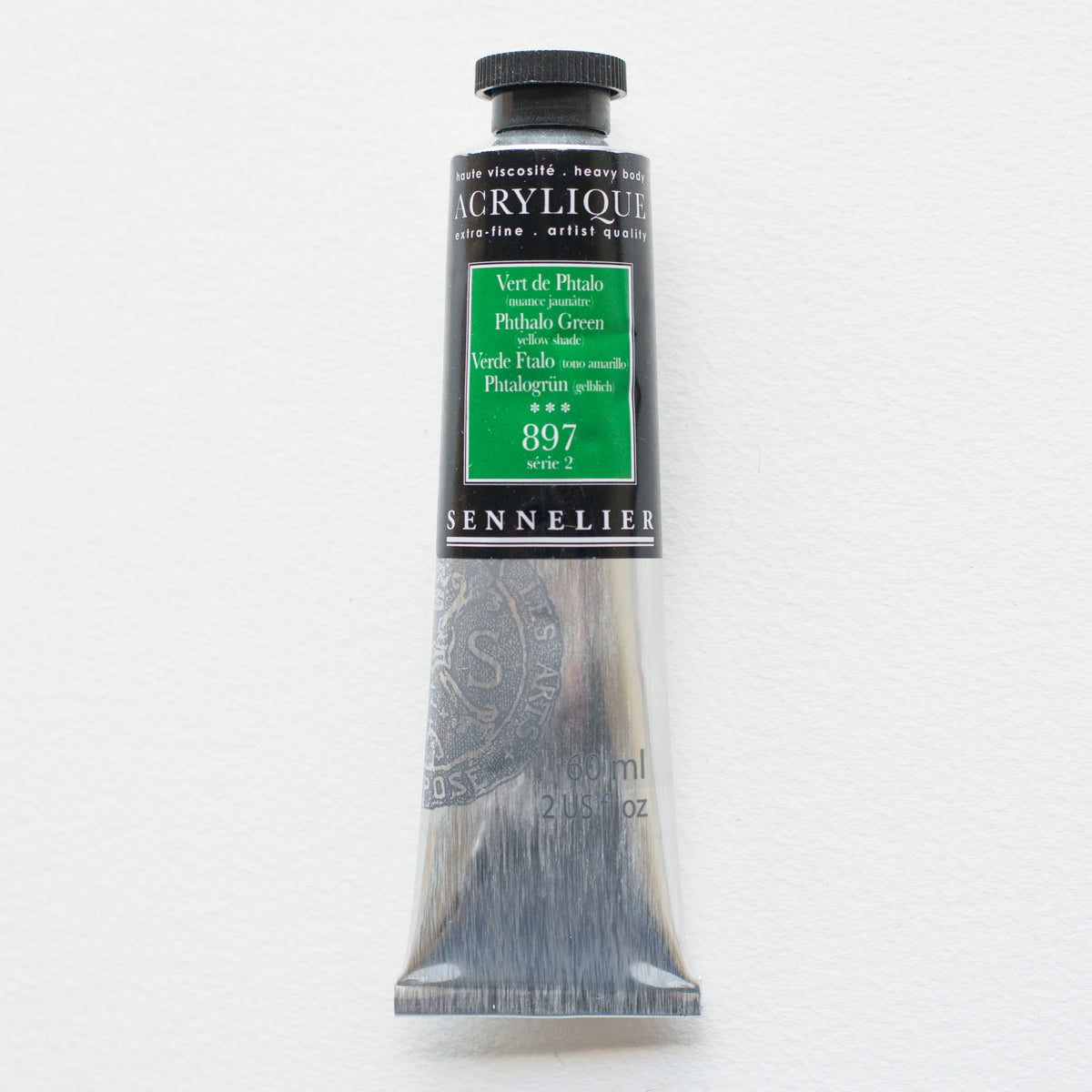 Sennelier Artist Acrylic 60ml – Phthalo Green (Yellow Shade) 897
