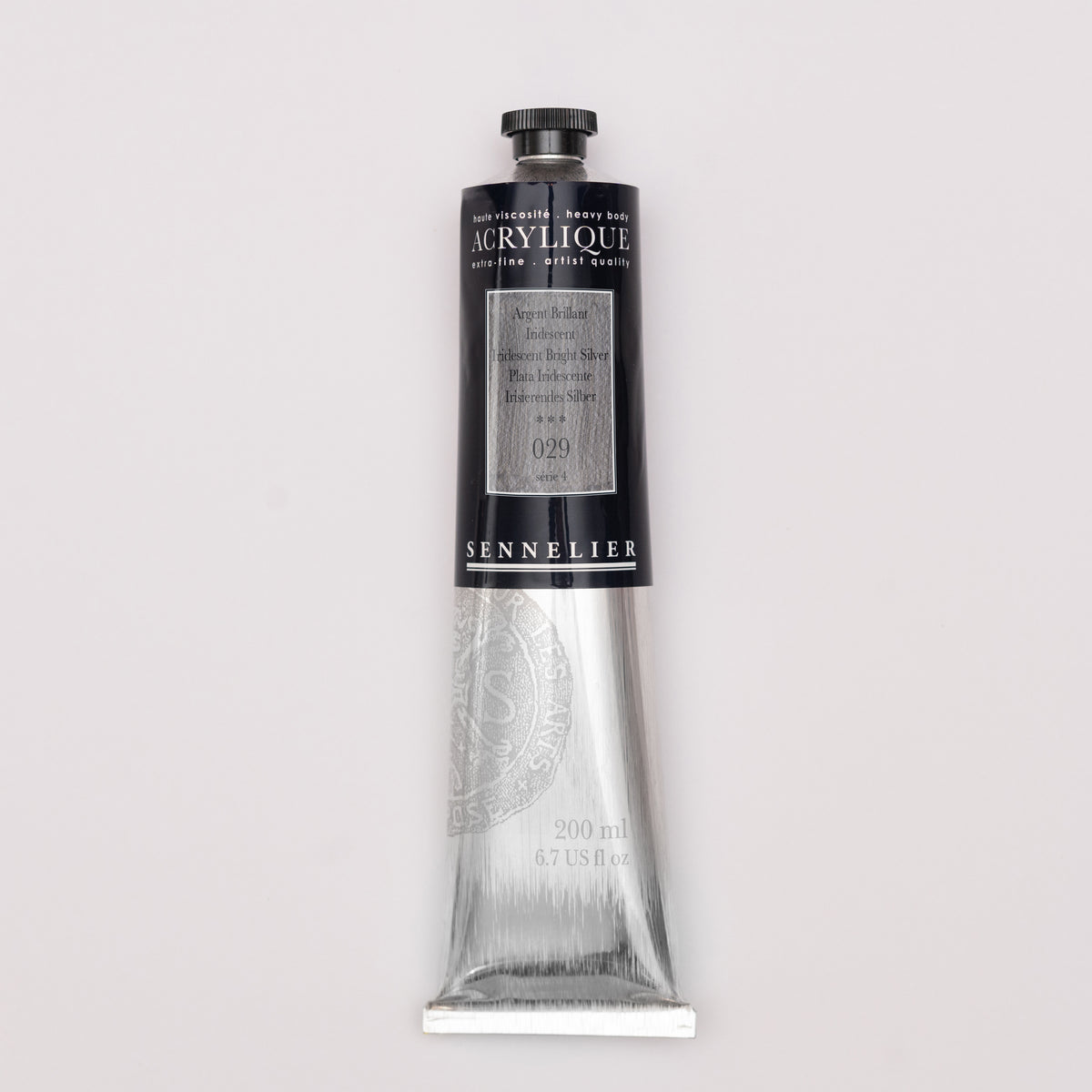 Sennelier Artist Acrylic 200ml – Iridescent Bright Silver 029
