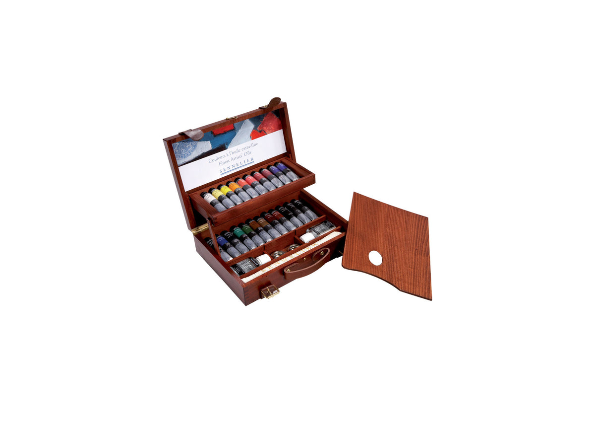 Sennelier Artist Extra-Fine Oil Colour Wooden Box Set – 22 x 40ml Tubes