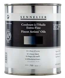 Sennelier Artist Extra-Fine Oil Colour 500ml – Ivory Black 755