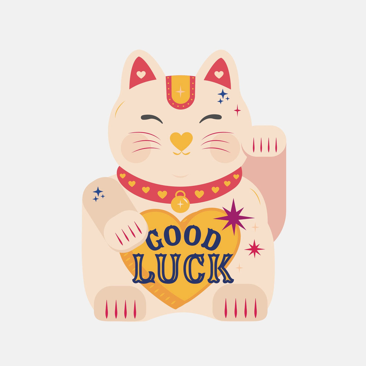 Taking Shape Minis - good luck cat