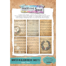 TEXT{ures} Winter in Bloom Music Sheets 5in x 7in Paper Pack