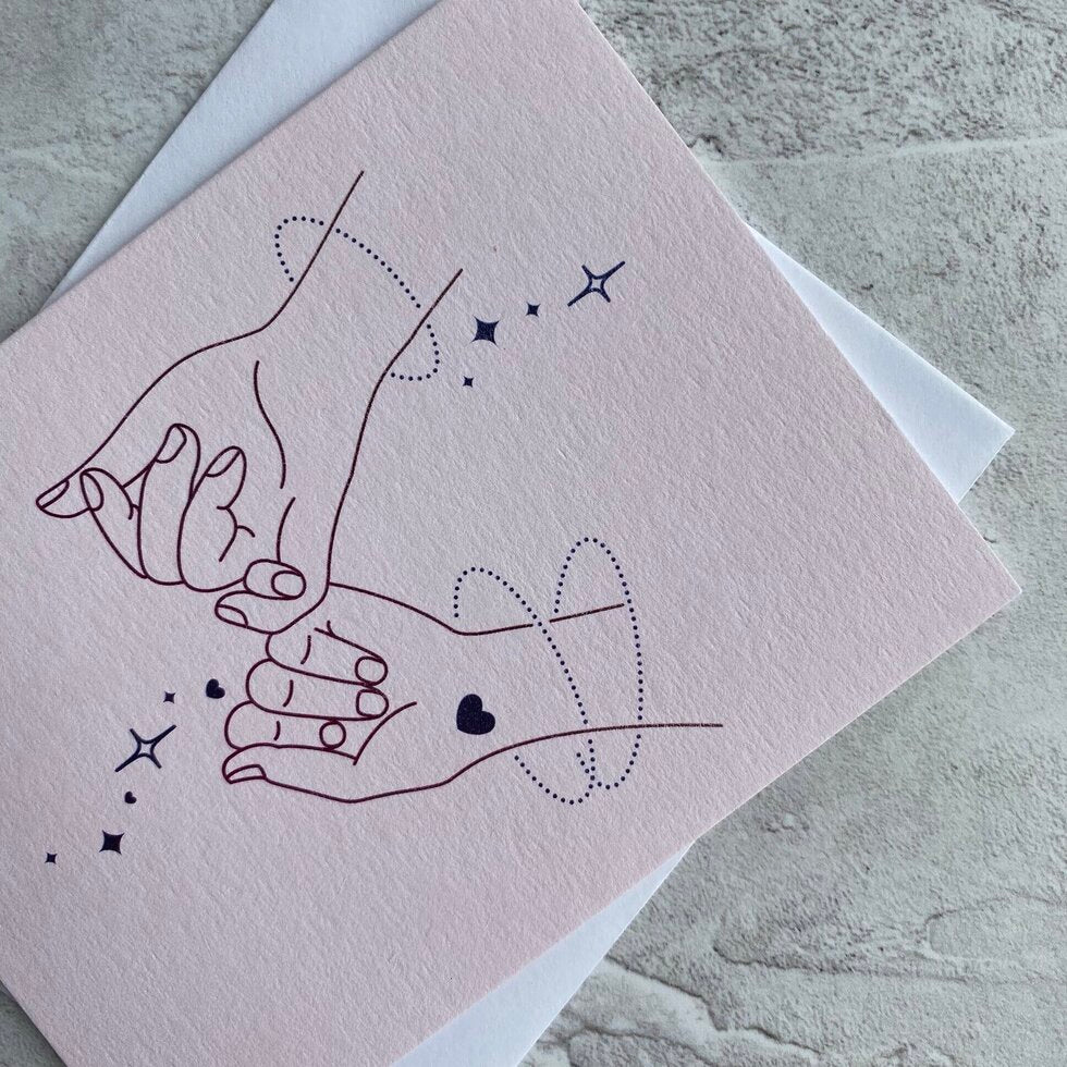 Sendtiments Pinky Promise Mini Greetings Card by Heyyy