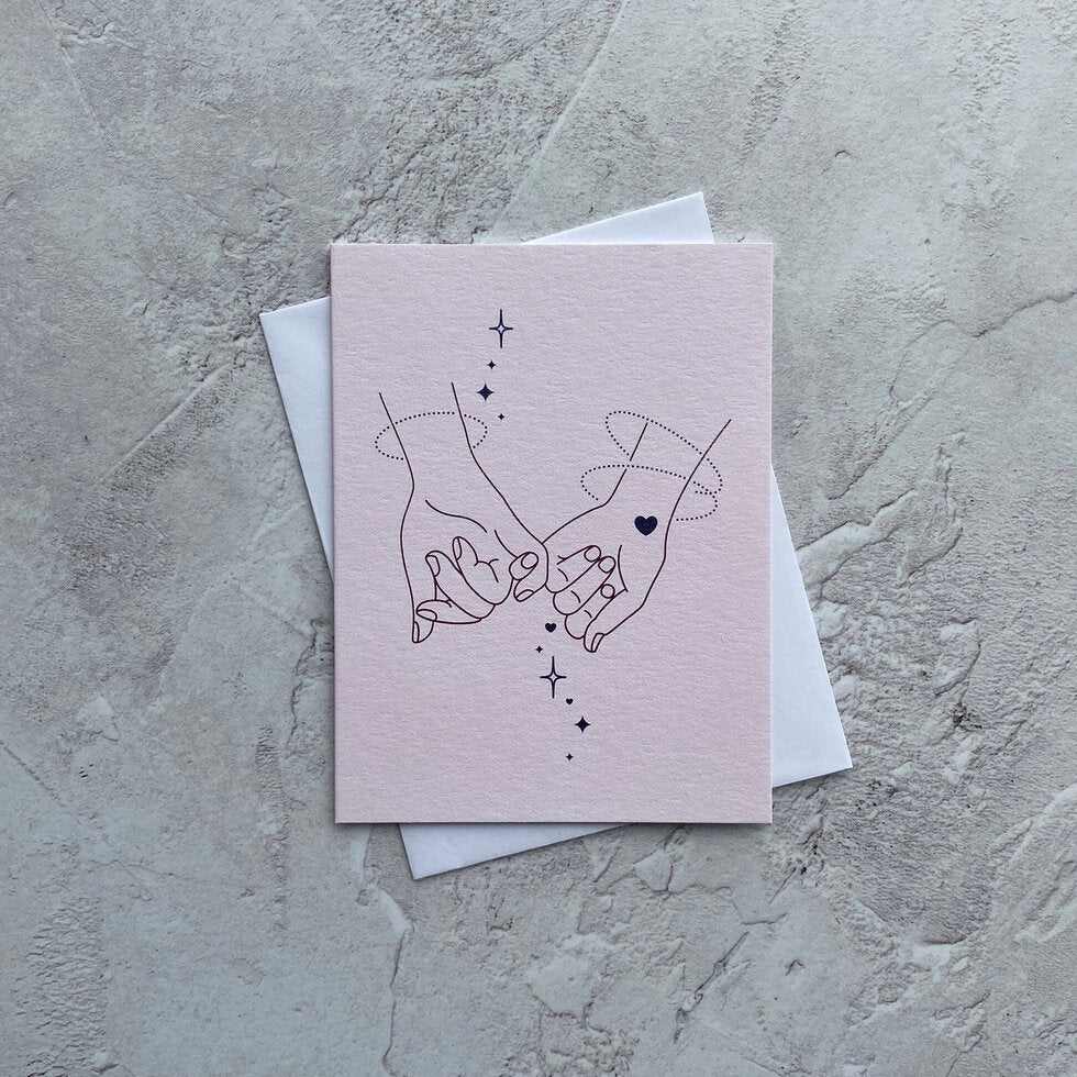 Sendtiments Pinky Promise Mini Greetings Card by Heyyy